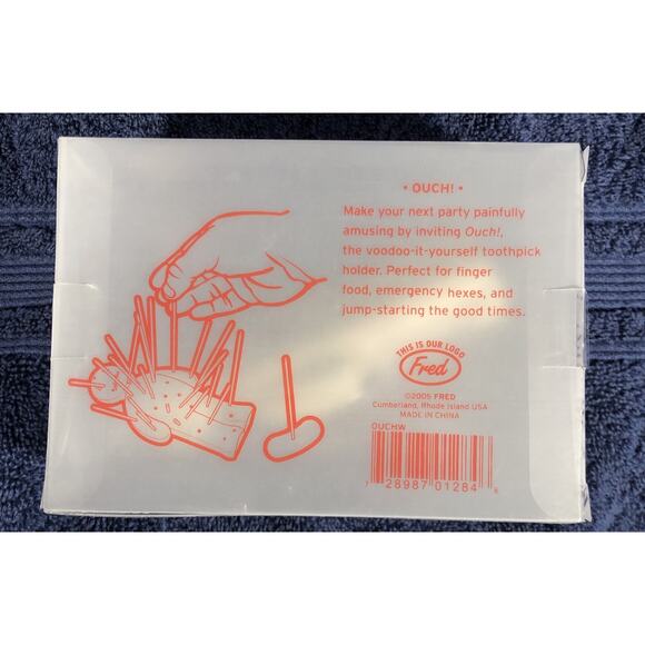 Voodoo Toothpick Holder OUCH Fred Novelty Gag Party Gift White / Ivory New - Picture 5 of 8